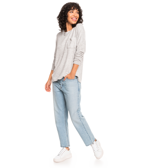 Roxy Casual Vibe Crew L/S Shirt-Heritage Heather