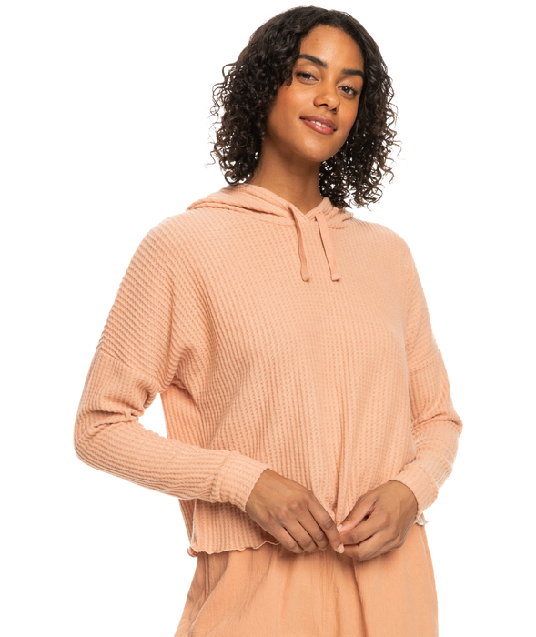 Roxy Twilight Mood Hooded L/S Shirt-Cork
