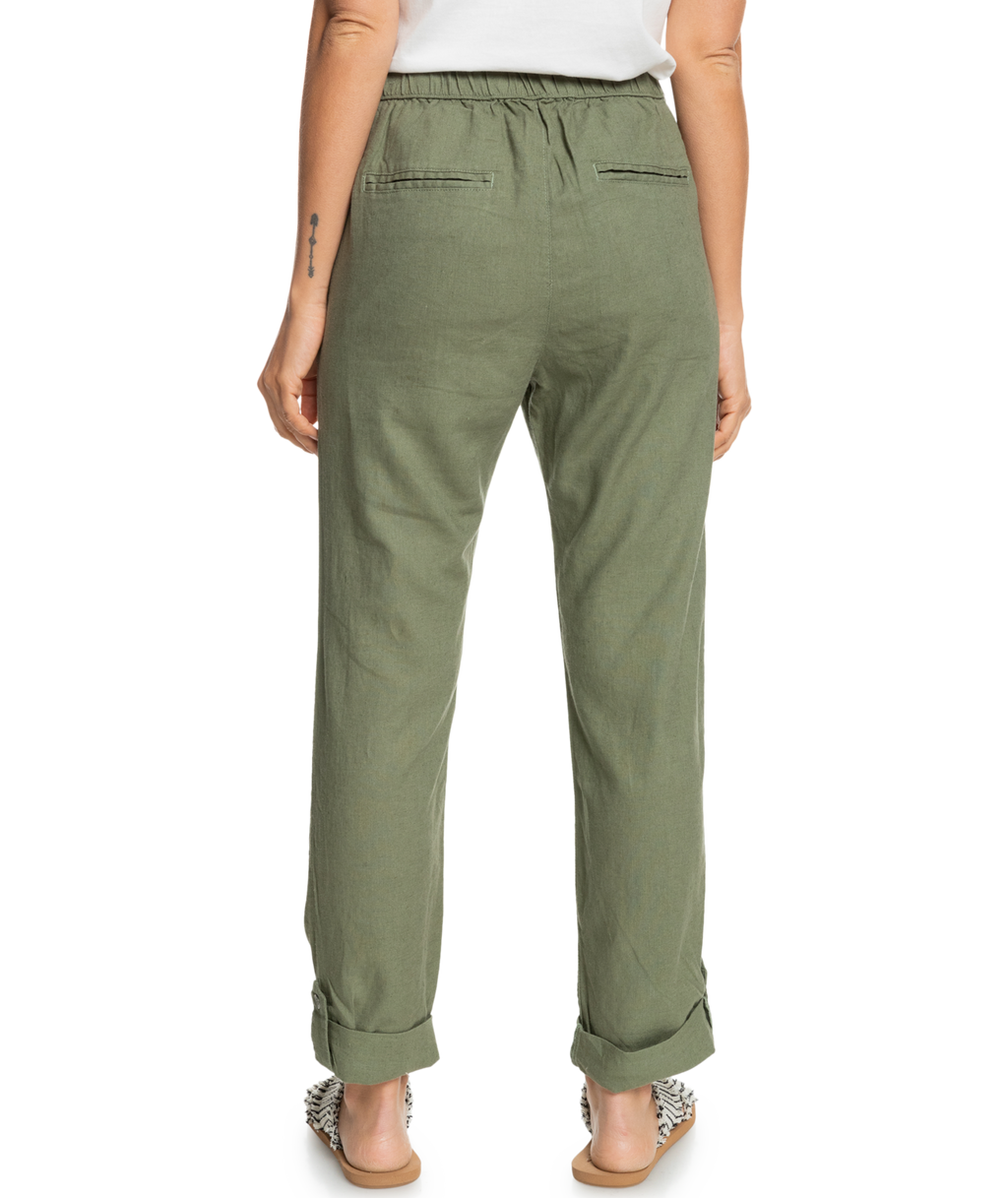Roxy On The Seashore Pants-Deep Lichen Green