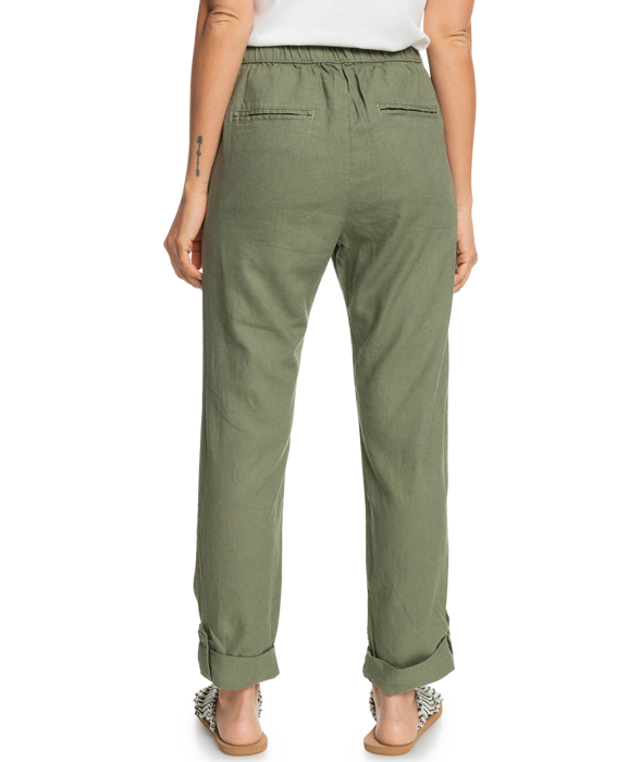 Roxy On The Seashore Pants-Deep Lichen Green