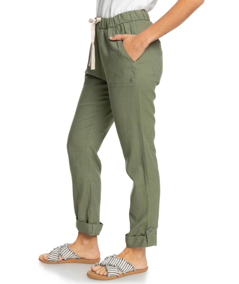 Roxy On The Seashore Pants-Deep Lichen Green
