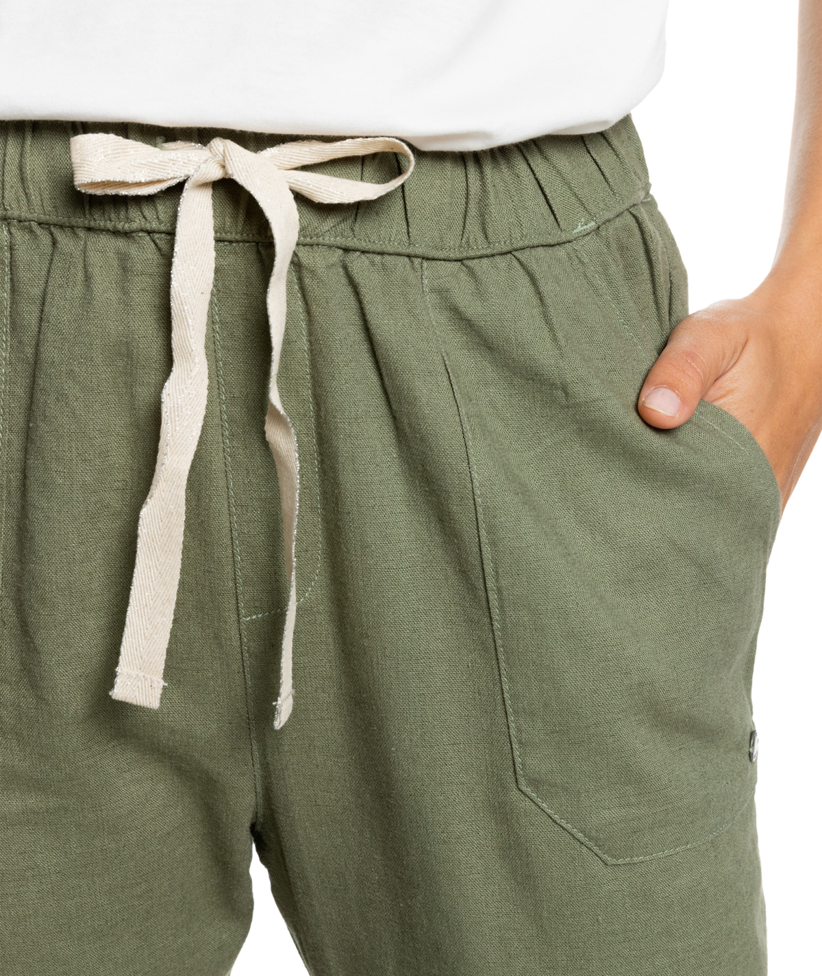 Roxy On The Seashore Pants-Deep Lichen Green