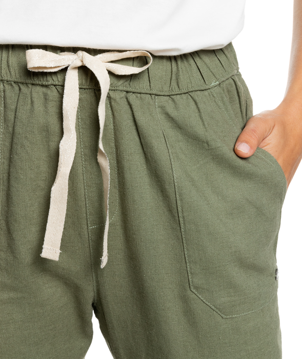 Roxy On The Seashore Pants-Deep Lichen Green