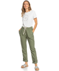 Roxy On The Seashore Pants-Deep Lichen Green