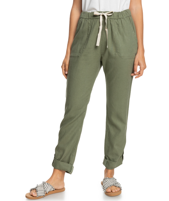 Roxy On The Seashore Pants-Deep Lichen Green