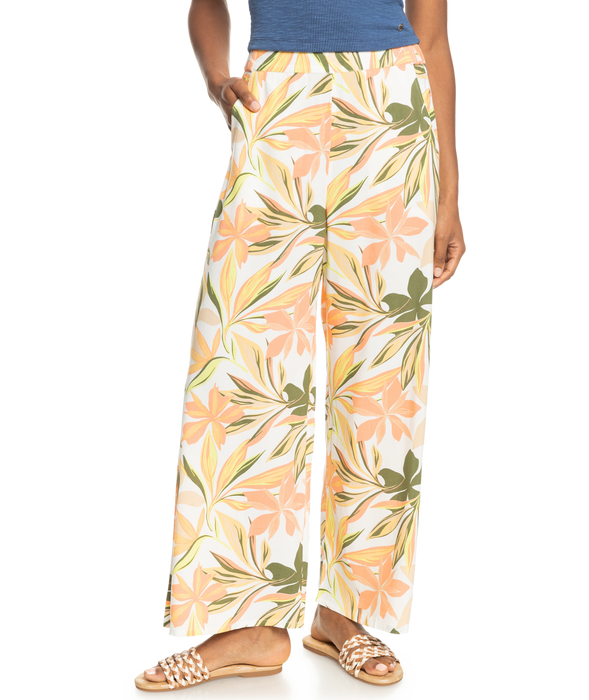 Roxy Midnight Avenue High Pants-Snow White