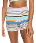 Roxy Best Time Of Day Stripe Shorts-Anthracite