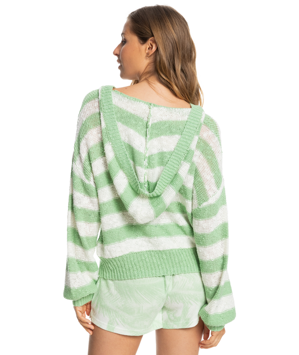 Roxy Together Again Stripe Sweater-Sprucetone