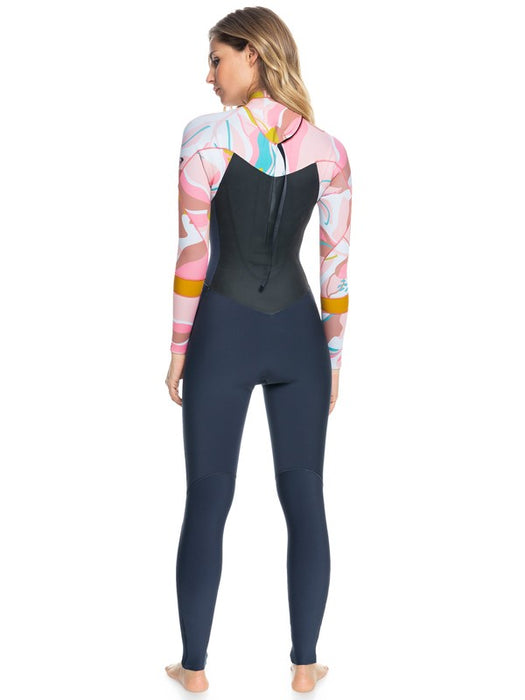 Roxy 4/3 Syncro BZ Wetsuit-Jt Gry/Crl Flm/Tmpl