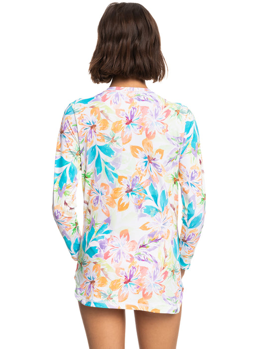 Roxy Sea Skippin PT L/S Rashguard-Snow White