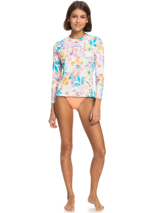 Roxy Sea Skippin PT L/S Rashguard-Snow White