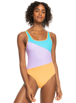 Roxy Colorblock Party One Piece-Bachelor Button