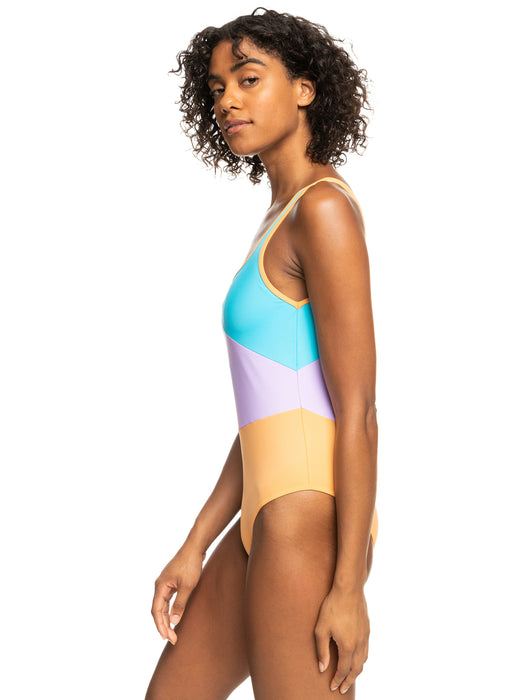 Roxy Colorblock Party One Piece-Bachelor Button