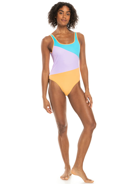 Roxy Colorblock Party One Piece-Bachelor Button