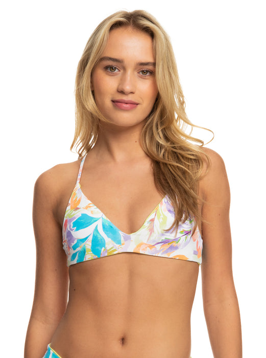 Roxy Retro Revo Athletic Tri Top-Snow White