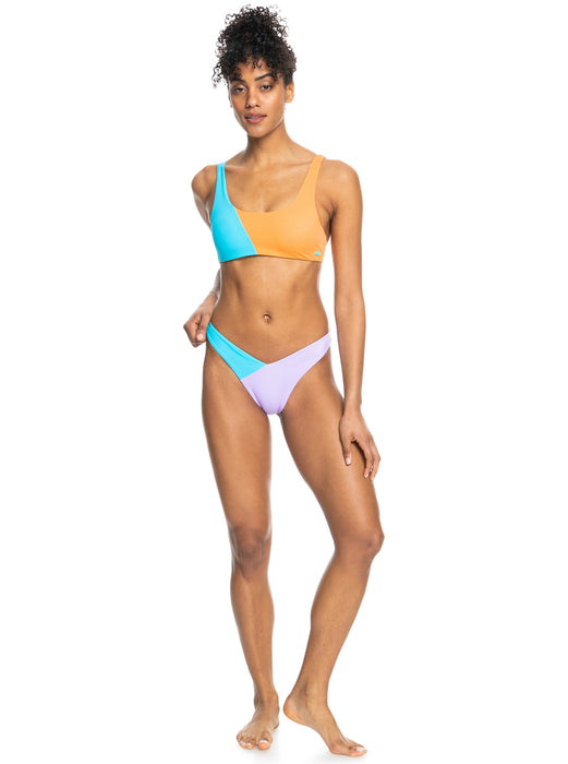 Roxy Colorblock Party Cheeky HL Bottom-Bachelor Button