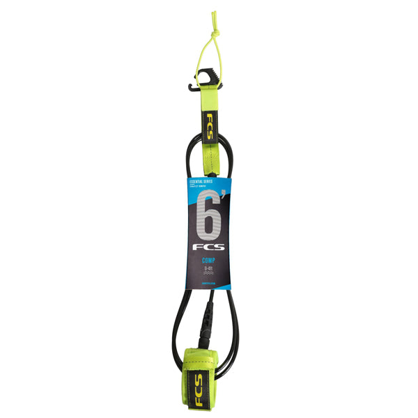 FCS Comp Essential Leash-6' x 5.5mm-Fluro Green