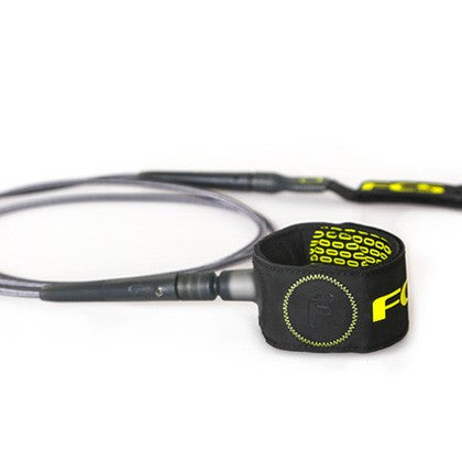 FCS Freedom Leash-6'-Charcoal/Green