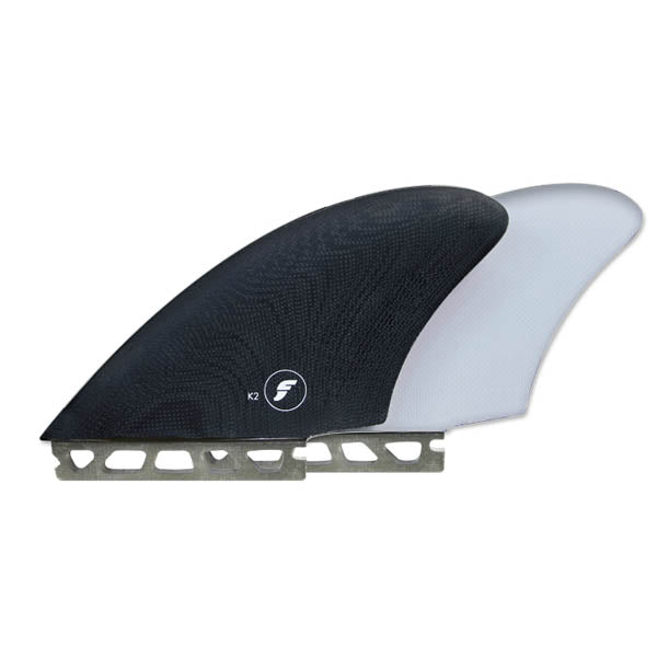 Futures K2 Fiberglass Twin Fin Set-Black