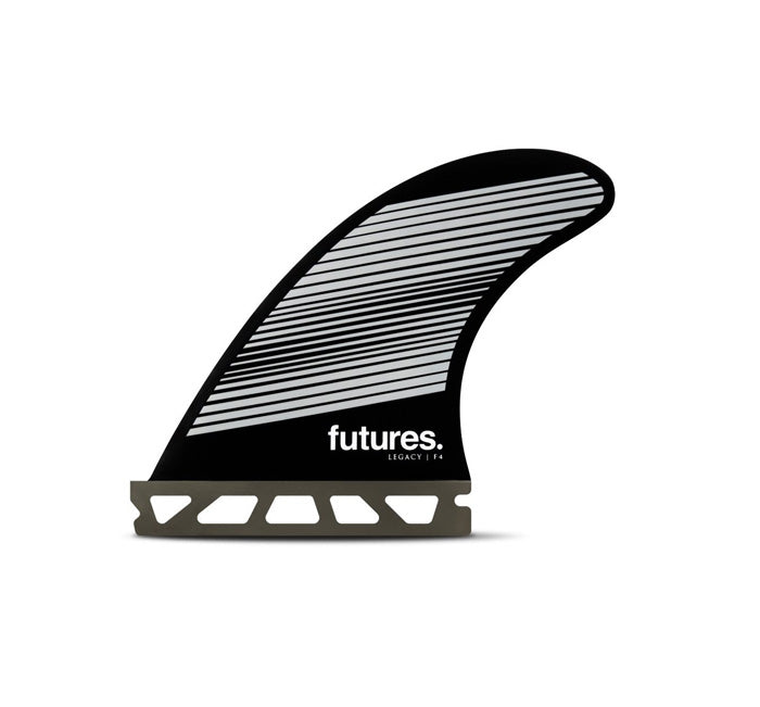Futures F4 Legacy Tri Fin Set-Gray/Black-Small