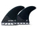 Futures Pyzel Honeycomb/Carbon Tri Fin Set-Black-Medium