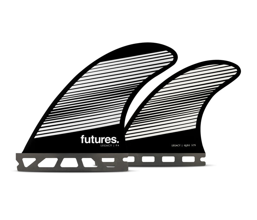 Futures F4 Legacy Quad Fin Set-Gray/Black-Small