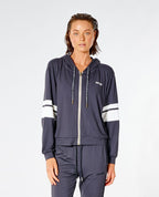 Rip Curl Run Swim Surf Zip Thru Jacket-Washed Black