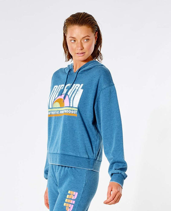 Rip Curl Wave Shapers Hooded Sweatshirt-Dark Teal