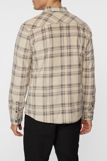 O'Neill Glacier Plaid L/S Shirt-Light Khaki