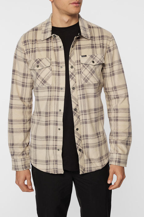 O'Neill Glacier Plaid L/S Shirt-Light Khaki
