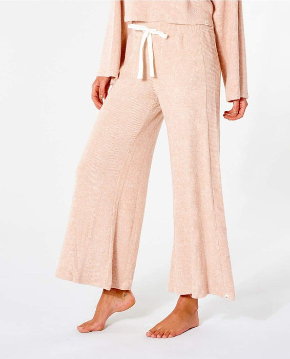 Rip Curl Cozy Wide Leg Pants-Tan Marle