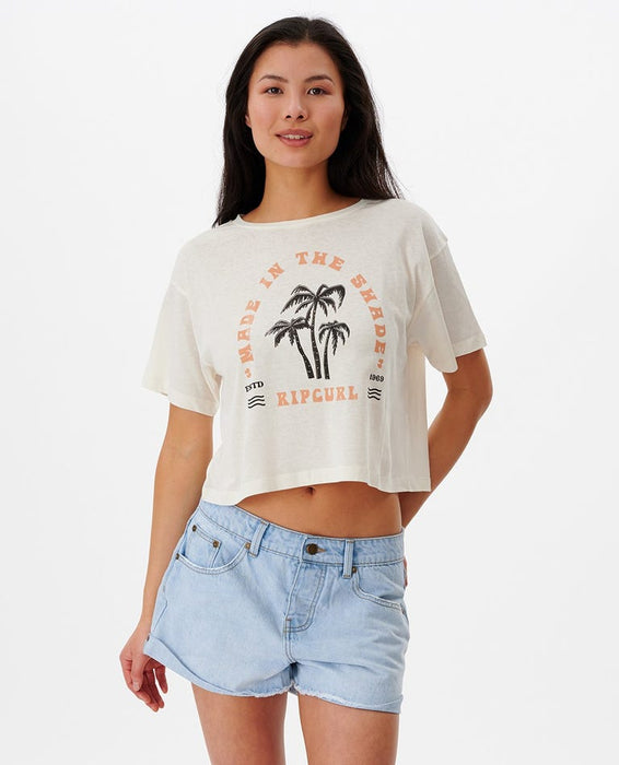 Rip Curl Havana Shade Crop Tee-Bone