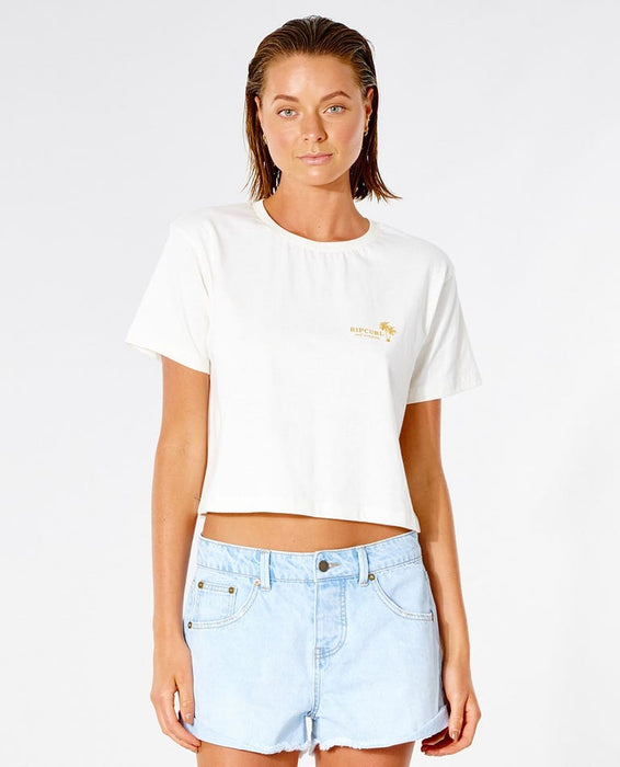 Rip Curl The Island Crop Tee-Bone