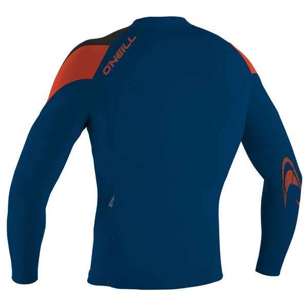 O'Neill Youth Hammer L/S Crew Top-Deepsea/Black/Red
