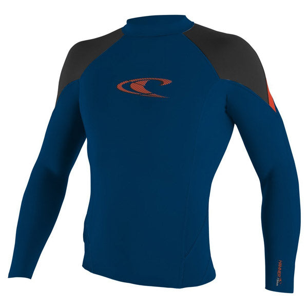 O'Neill Youth Hammer L/S Crew Top-Deepsea/Black/Red