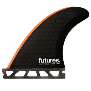 Futures John John Honeycomb Tri Fin Set-Neon Orange-X-Small