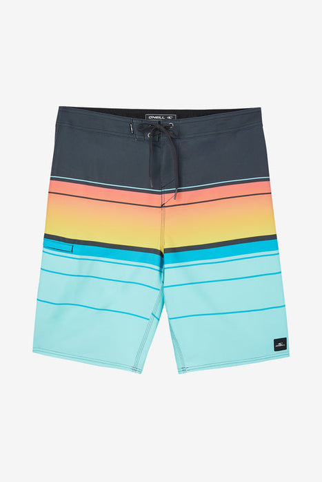 O'Neill Hyperfreak Heat Stripe 21 Boardshorts-Turquoise