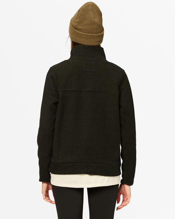 Billabong Boundary Mock Half Zip 2 Sweatshirt-Off Black