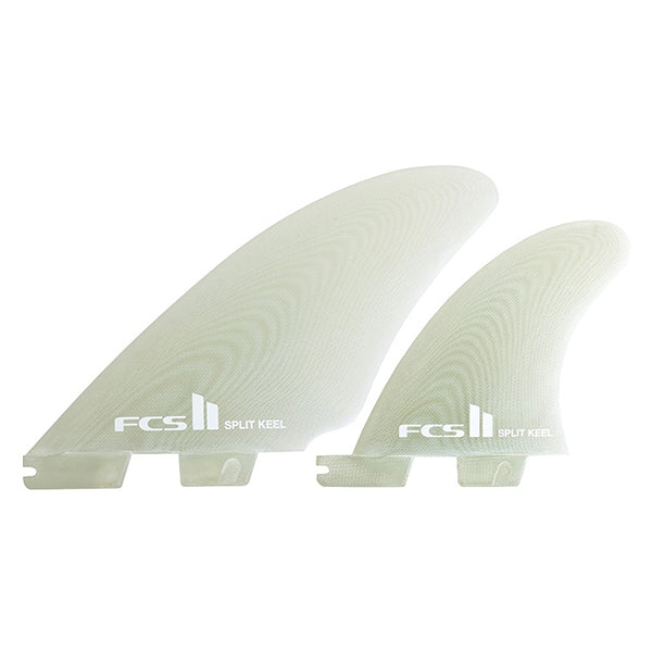 FCS II PG Split Keel PG Quad Fin Set-Clear-M-L