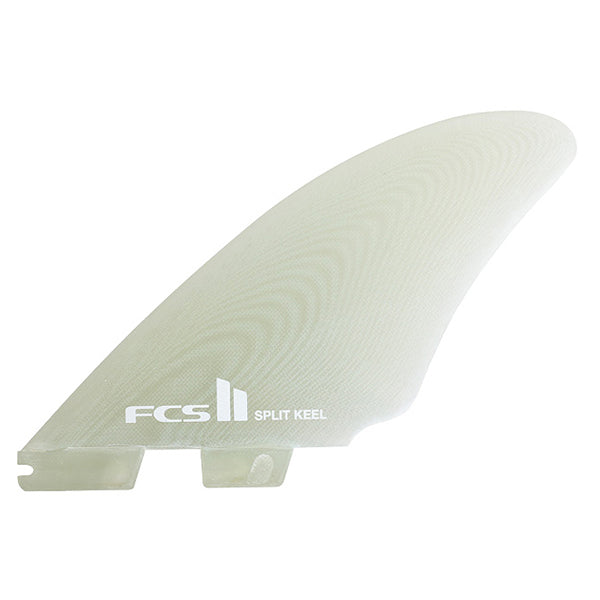 FCS II PG Split Keel PG Quad Fin Set-Clear-L-XL