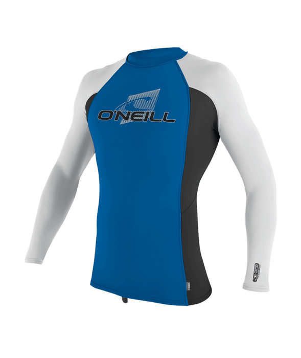 O'Neill Youth Premium Skins L/S Rashguard-Ocean/Blk/Wht