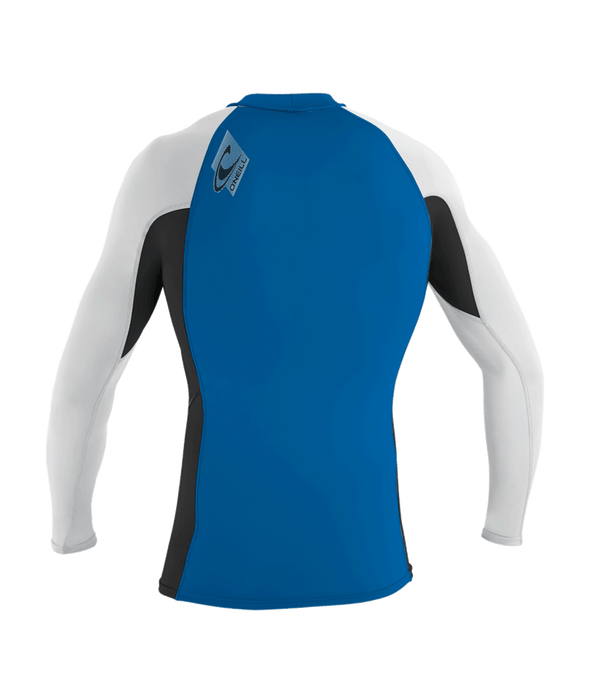 O'Neill Youth Premium Skins L/S Rashguard-Ocean/Blk/Wht