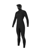O'Neill Wmn's Hyperfreak 5/4mm+ Hooded Wetsuit-Blk/Blk