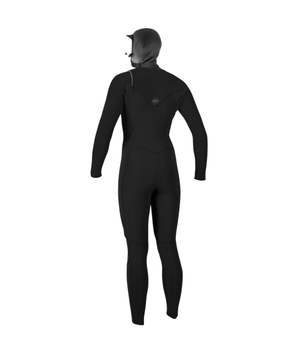 O'Neill Wmn's Hyperfreak 5/4+ CZ Hooded Wetsuit-Blk/Blk
