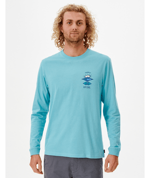 Rip Curl Search Icon L/S Tee-Aqua