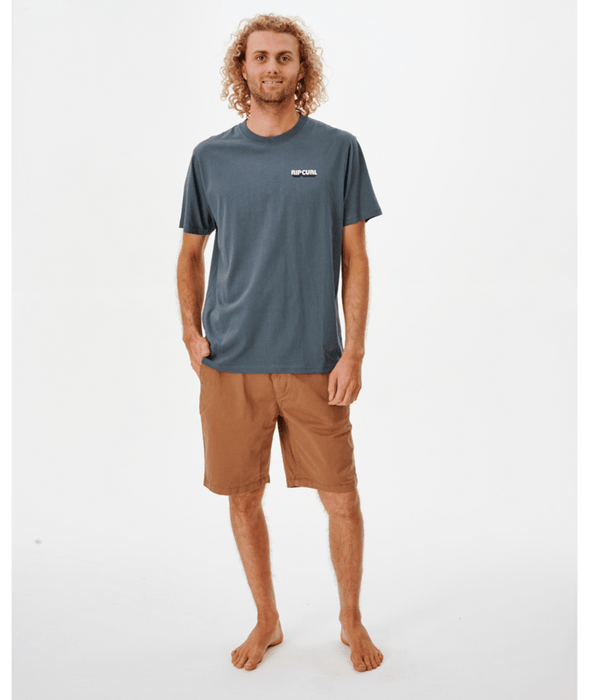 Rip Curl Surf Revival Curren Tee-Charcoal Navy