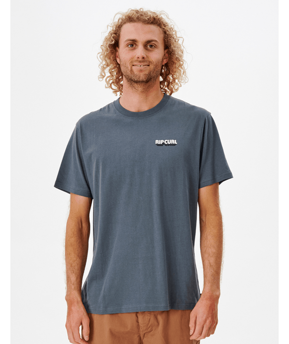 Rip Curl Surf Revival Curren Tee-Charcoal Navy