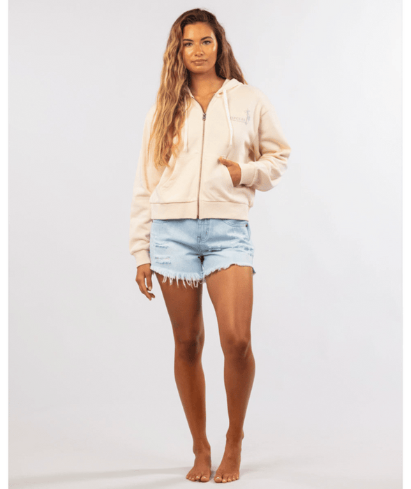Rip Curl Diamond Bay Desto Zip Sweatshirt-Nude