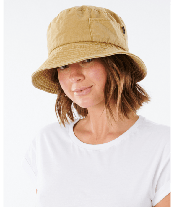 Rip Curl Washed Bucket Hat-Mustard