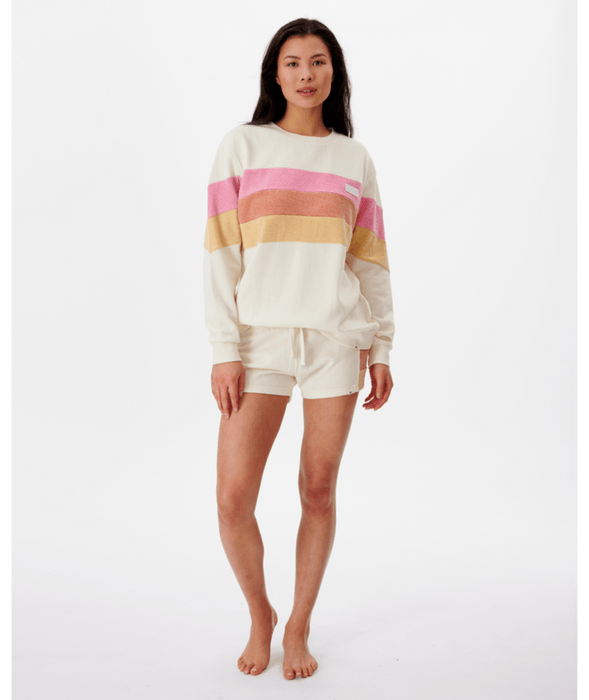Rip Curl Heat Wave Fleece Shorts-Off White